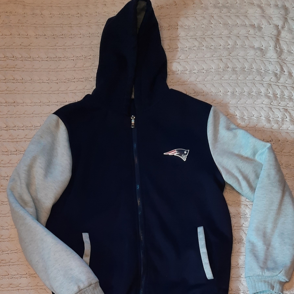 Patriots x5 champions zip up hoodie size mens small